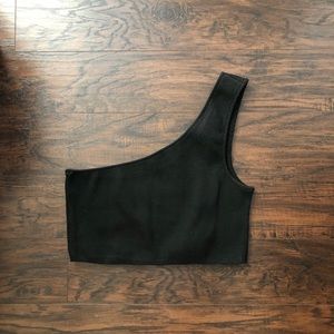 Cropped asymmetrical top